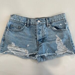 REVICE Distressed Denim Jean Shorts
